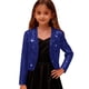 thumbnail image 4 of Cowsor Girls Sequin Blazer Open Front Jacket Party Christmas Sparkly Coats, 4 of 7
