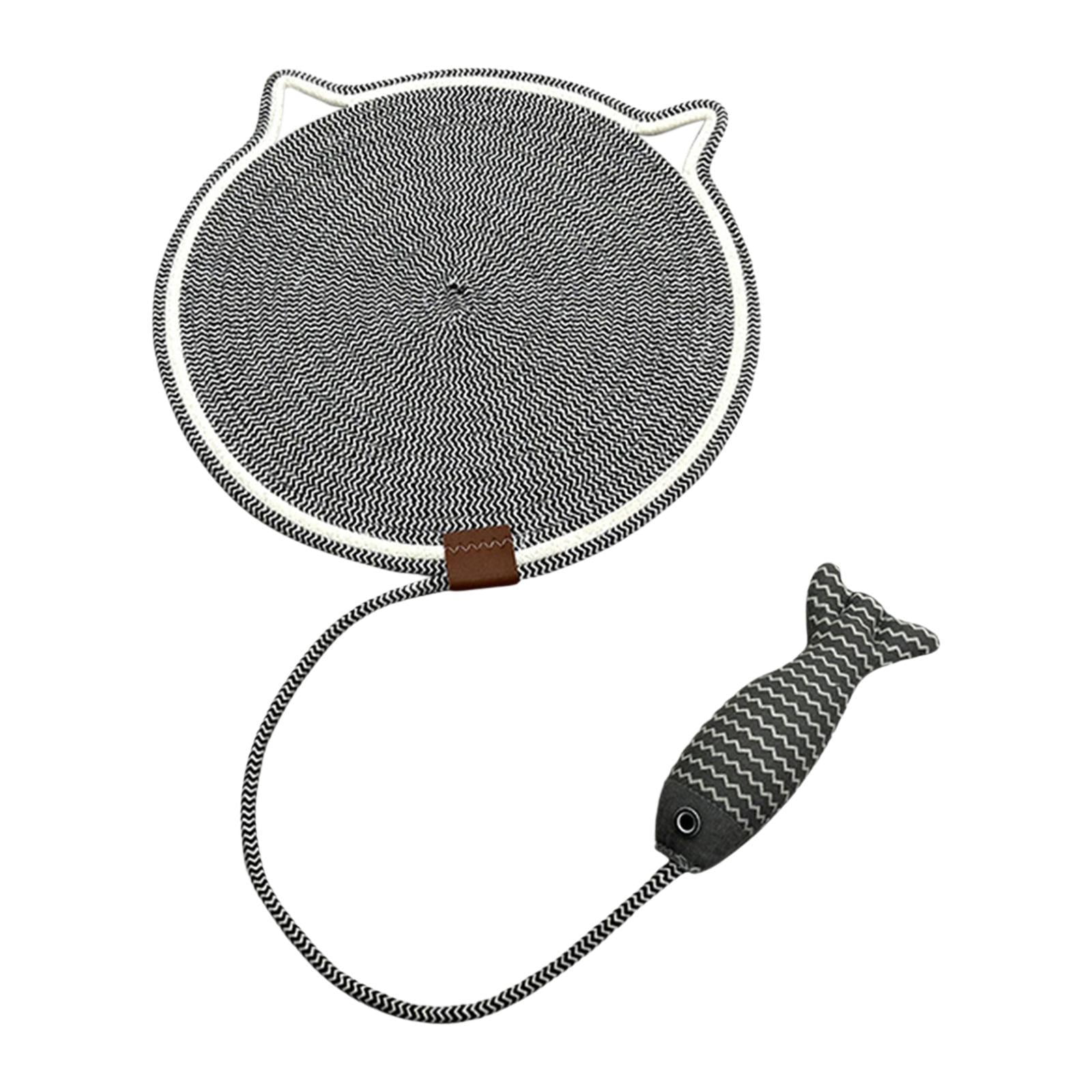 Bvdfgk Cat Scratch Mat Cat Scratch Pad with Fishy Ball Toy Horizontal Cats Sleeping Mat L
