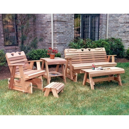 Creekvine Designs Country Hearts Cedar 5 pc. Glider Conversation Set