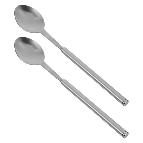 Homoyoyo Telescopic Stainless Steel Kitchen Spoons Set of 2 Easy to Clean Cooking Utensils