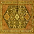 thumbnail image 1 of Ahgly Company Indoor Square Persian Yellow Traditional Area Rugs, 4' Square, 1 of 4