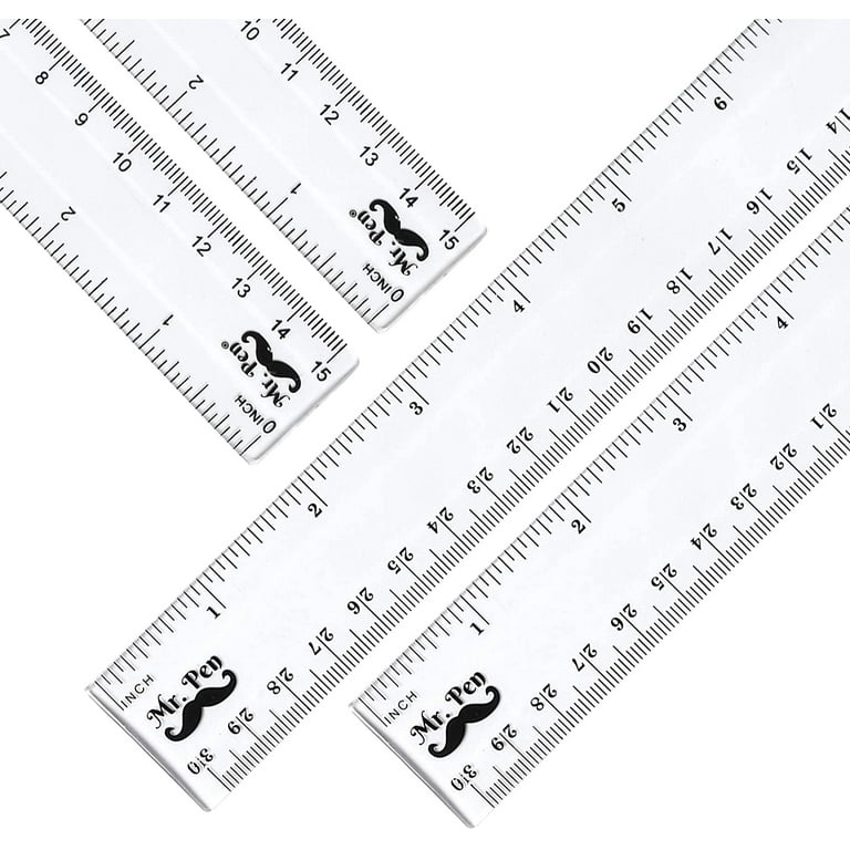 Mr. Pen- Ruler, 24 Pc Rulers (12,6), Ruler 12 inch, Clear Ruler, 6 inch  Ruler, Plastic Ruler, Drafting Tools 