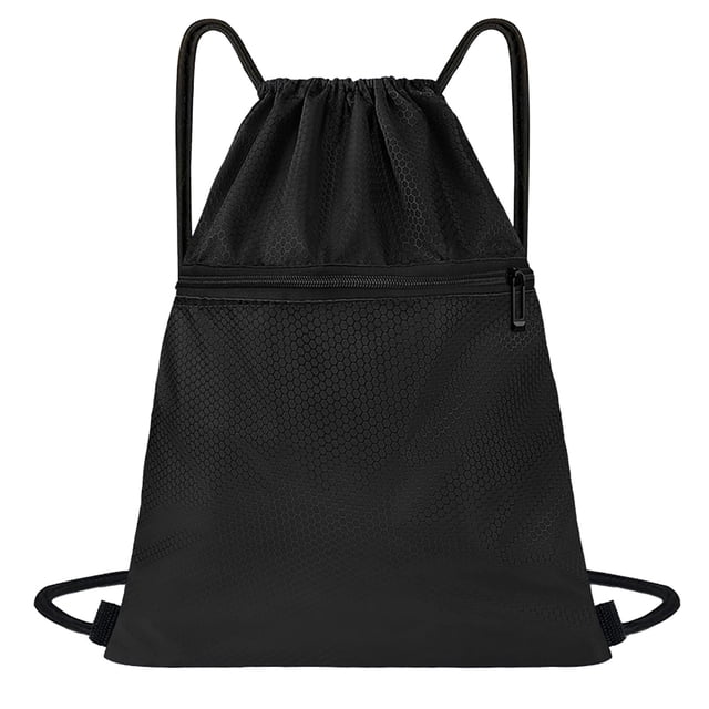 Multi Functional Waterproof Sports Drawstring Backpack - Oxfords Cloth Fitness Travel Storage Bag There's A Small Pocket