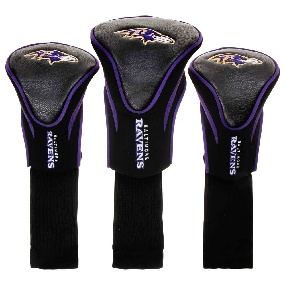 Baltimore Ravens 3Pack Contour Golf Club Head Covers