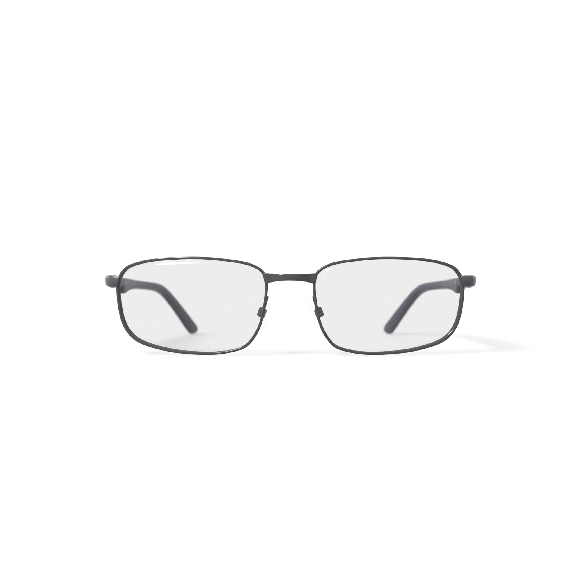 EasyClip Men's EC316 Rectangular Prescription Eyeglasses with Case, Gray
