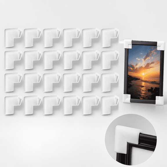 Tutuviw 24Pcs Foam Corner Protectors for Moving, Mirrors TVs Picture Corner Protectors for Shipping Moving Foam Corner Protectors for Mirror Artwork Photo Frame Moving