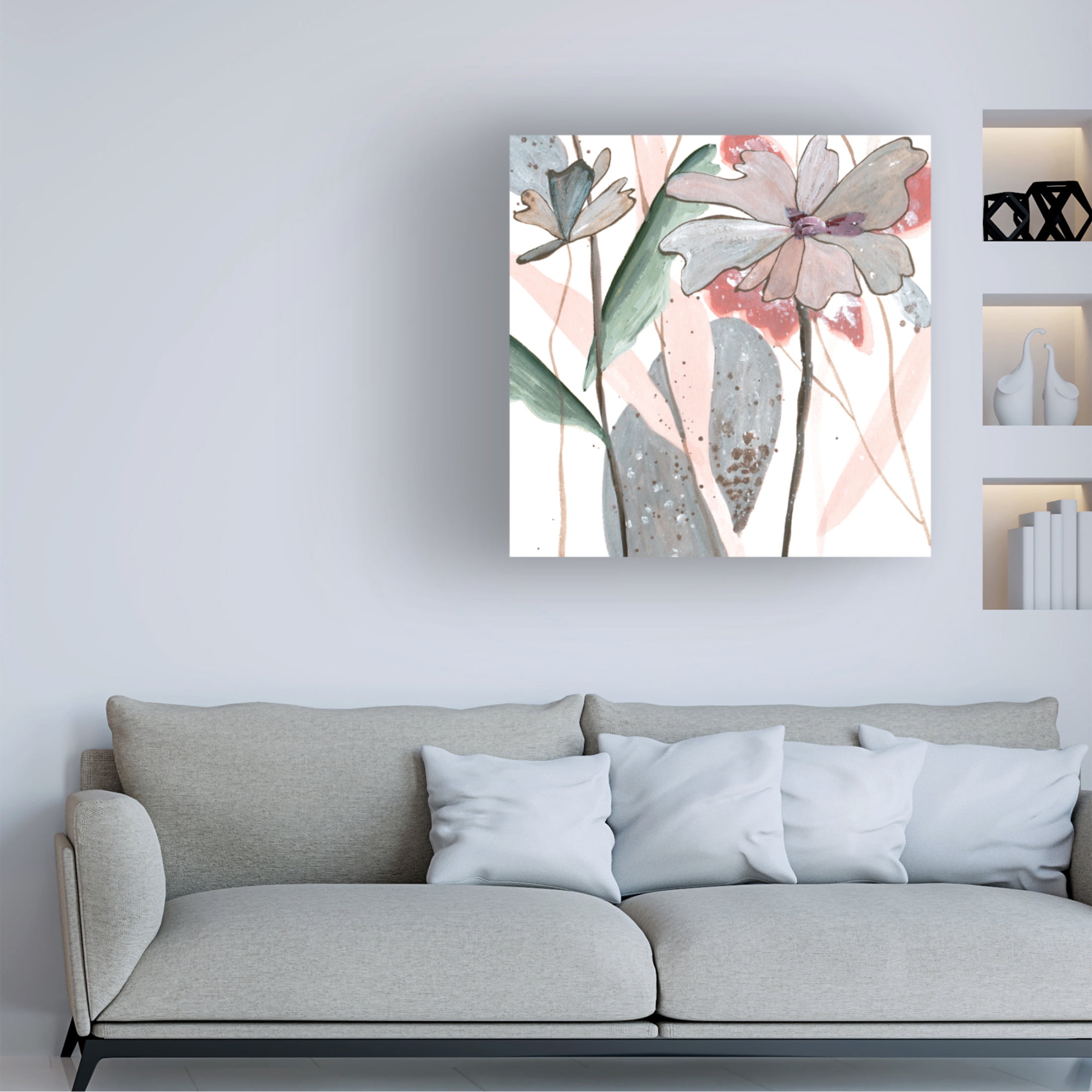 Canvas Wall Art - Melissa Wang 'By the River I' Wall Art for Living Room, Bedroom, or Office Décor by Trademark Fine Art - 35 x 35 Inches