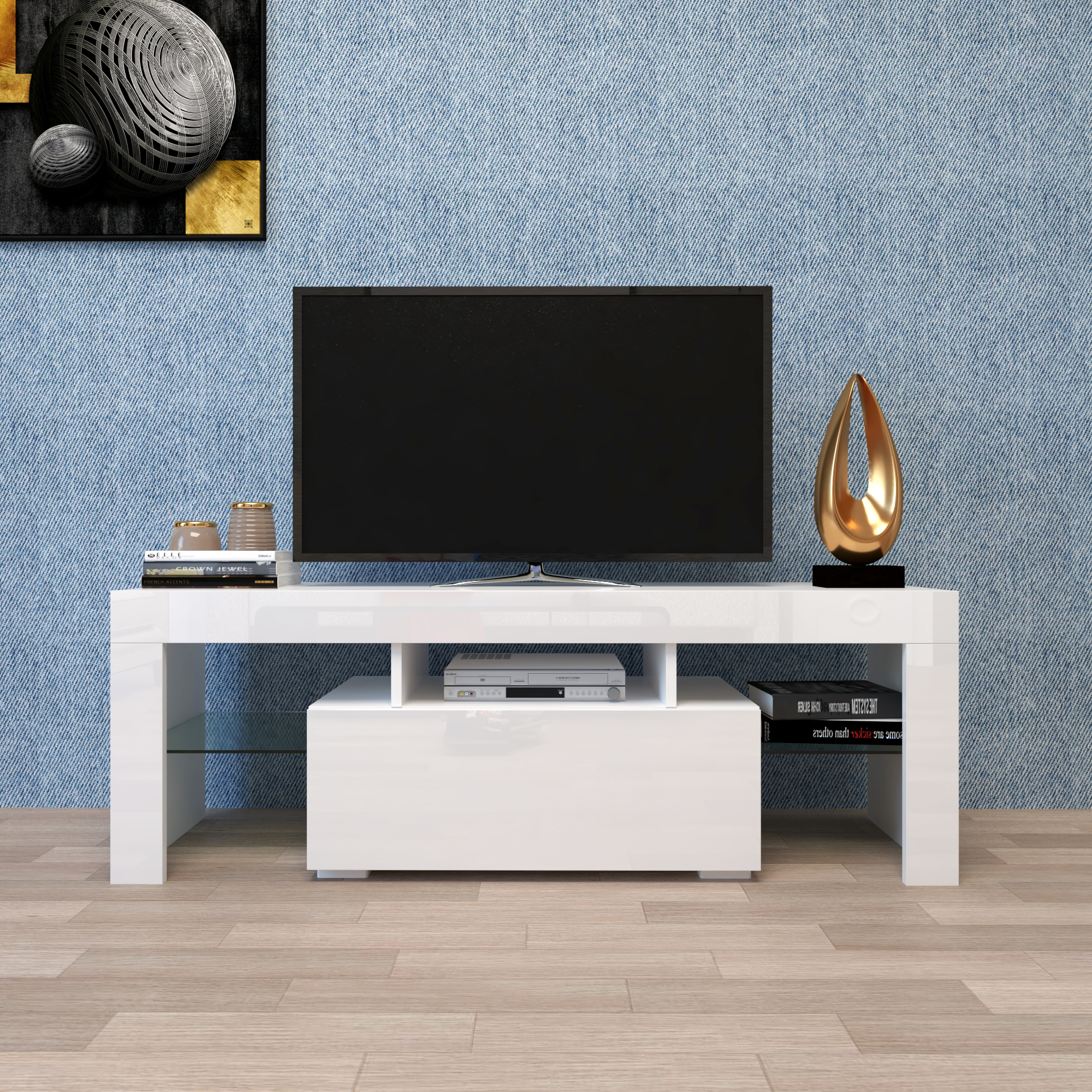 led console table