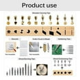 thumbnail image 4 of Willstar 71pcs 60W Electric soldering iron Wood Burning Kit Pyrography Pen Wood burner Tool Adjustable Temperature Engraving Soldering Iron tips with Storage Bag, 4 of 9