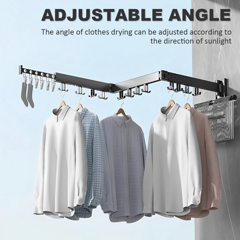 AEDILYS 63 Inches Clothes Drying Rack, Stainless Steel Space