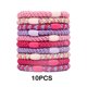 thumbnail image 2 of Minnieouse 10 piezas de poliéster de gran tamaño con volantes Scrunchie corazón bola lazos para el cabello para mujeres lazos para el cabello Accesorio para el cabello A, 2 of 6