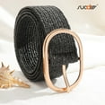 thumbnail image 4 of SUOSDEY Straw Women's Braided Stretch Belts Boho Style Skinny Waist Belt for Jeans Dresses, 4 of 6