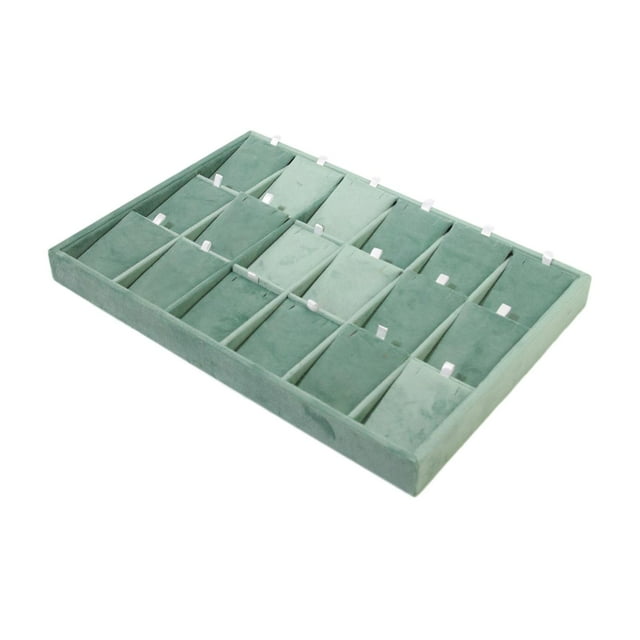 Jewelry Organizer for Drawer Jewelry Display Jewelry Storage Containers for Home Green Necklace Tray