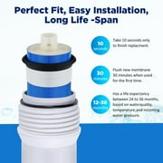 Membrane Solutions Reverse Osmosis Membrane 150G RO Membrane Water Filter Replacement for Under Sink and Reverse Osmosis System, 4 Pack