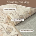thumbnail image 6 of FEELHOME 5'x7' Area Rug Machine Washable Soft Vintage Distressed Non Slip Carpet for Living Room Bedroom Dining Room Taupe, 6 of 7