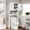 White, variant on Over the Toilet Storage Cabinet - White Bathroom Shelf Organizer with Adjustable Shelf, Anti-Tip Device, Space-Saving Freestanding Design