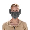 thumbnail image 4 of Ofertas Únicas 1 Pc Máscara Facial Dos en Uno Balaclava a Prueba de Viento para Ciclismo Gris Oscuro, 4 of 6