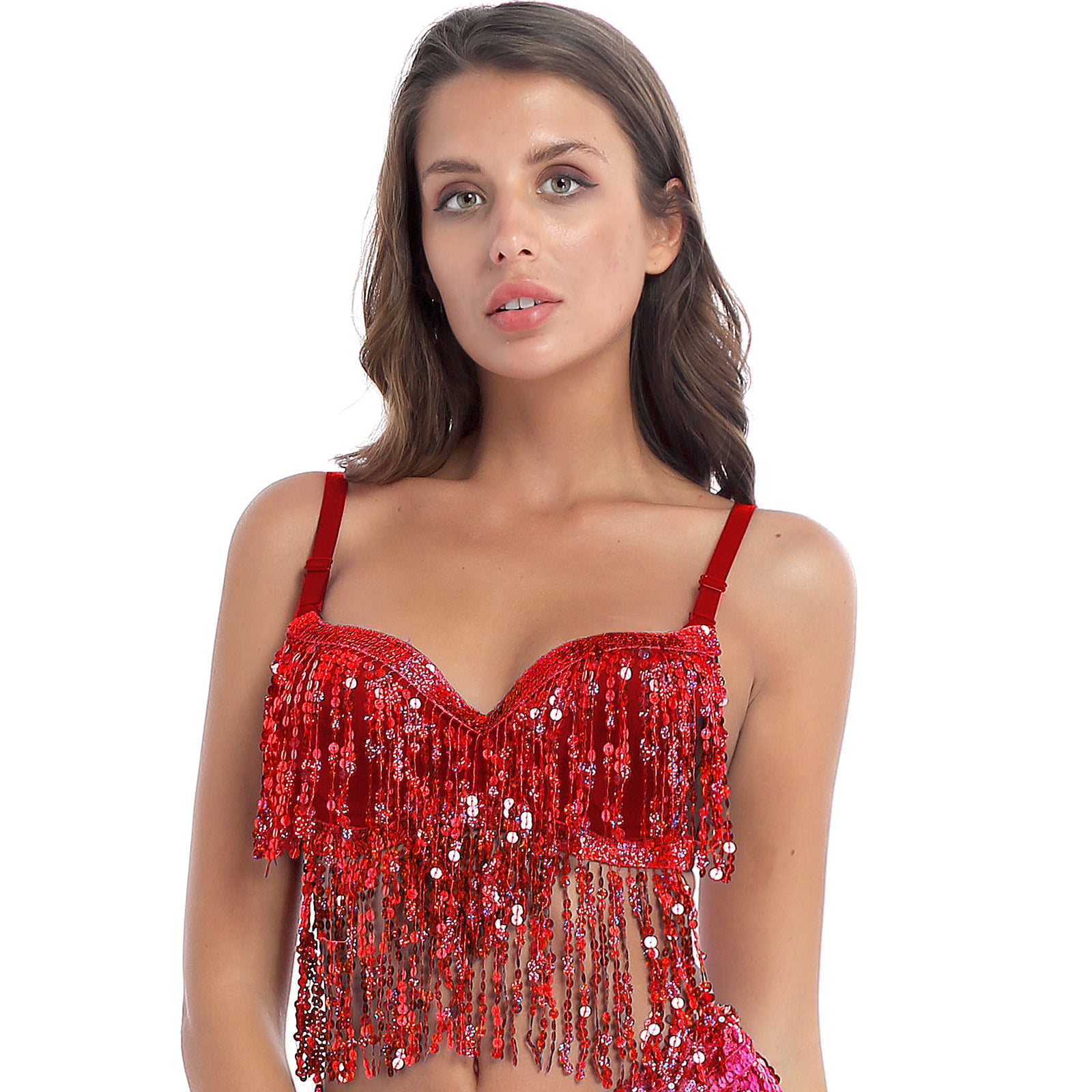 Shimmering Sequin Belly Dance Cacique Bras Top With Tassel And Rhinestones  For Women Perfect For Latin Jazz, Club Parties, And Stage Performances From  Baonuan, $19.37