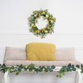 thumbnail image 5 of 16 Inch Spring Wreaths for Front Door Clearance, Greenery Summer Wreath, Easter Decorative Wreath Simulation Water Grass Green Plant Plastic Ring Door Hanging Luminous Festival Decorative Supplies, 5 of 7