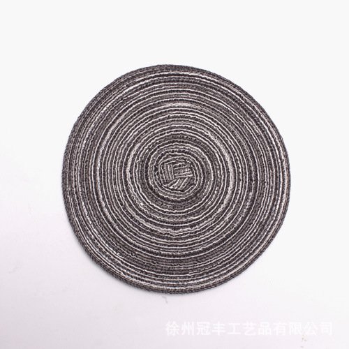 Almohadilla de aislamiento de mesa tejida de hilo de algodón antideslizante redonda, posavasos de mantel individual sólido, fácil de lavar, resistente al calor, paquete de 2 Sincero Hogar