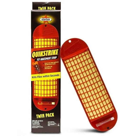 Starbar Quikstrike Fly Abatement Strip Kills Flies within Seconds Twin Pack 3-Pack