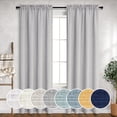 thumbnail image 1 of White Grey Living Room Curtains 84 Inch Length 2 Panel Set Rod Pocket Soft Cloth Cotton Look Linen Drape Light Filtering Semi Sheer Light Gray Curtain for Bedroom Farmhouse Mid Century 52x84 Long Dove, 1 of 8