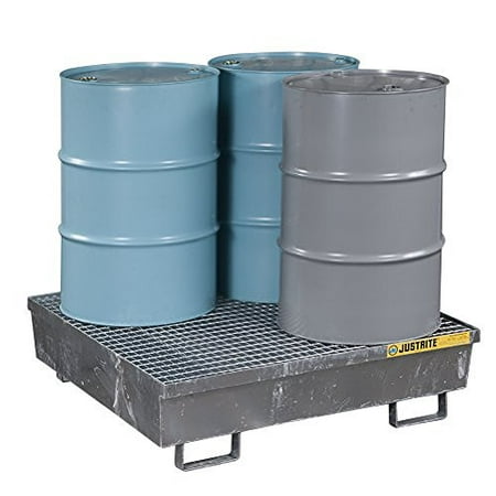 JUSTRITE 28615 4 DRM PALLET SQ STL GALVANIZED