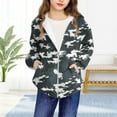 thumbnail image 4 of YUNAFFT Boys Girls Hooded Sweatshirt Camo Print Full-Zip Casual Sporty Design Military Streetwear Urban Style, 4 of 8