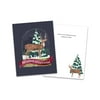 Personalized Snow Globe Folded Holiday Greeting Card
