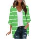 thumbnail image 1 of Mujeres de Manga Larga Tops de Moda Casual Impresión Suelta Cubrir Blusa de Cárdigan, Poliéster Suave Manga 3/4, 1 of 5
