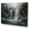 thumbnail image 2 of Designart "Magical Cliff Waterfall Scenery I" Waterfall Wall Art Living Room, 2 of 7