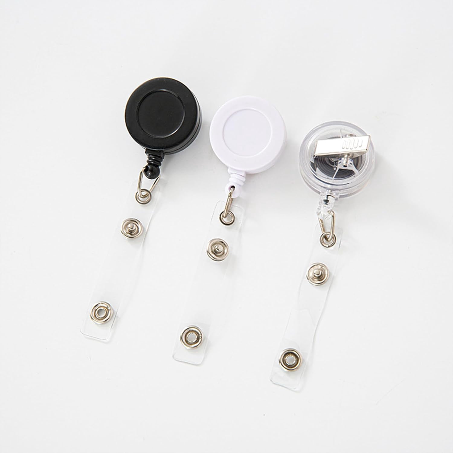 ABPETE 25 pack Retractable Plastic Badge Reel, Heavy Duty ID Holder with 360° Swivel Clip (Dark Green)
