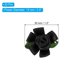 thumbnail image 2 of Uxcell Mini Satin Ribbon Roses Small Rosettes Fabric Flowers with Green Leaves Black 20 Pcs, 2 of 6