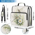 thumbnail image 3 of Water-Resistant 3-Ring Binder Organizer with Multiple Pockets Zipper Binder Bag for Office Dragonflies with White Daisies, 3 of 8