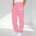 thumbnail image 2 of Baggy Sweatpants Men Straight Leg Trendy Newyork Letter Printed Trousers Open Bottom Athletic Joggers For Men With Pockets, 2 of 5