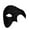 Black, variant on Xfvqtps Masquerade Mask for Men Half Face One Eye Holiday Parties and Carnival Mask for Masquerade Balls and Themed Party Black