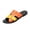 Orange, variant on HTHLVMD Open-Toe Flat Shoes, Crisscross Strap Summer Slides, Women Shoes Slip On, Beach Sandals, Color Block Slide Sandals, Women's Dressy Flat Sandals Comfortable Slip-On Slide Sandals, White 7.5