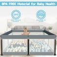 thumbnail image 6 of G TALECO GEAR Baby Playpen with Mat, Foldable Playpen for Babies and Toddlers, Portable Travel Play Yard, 50"x50", Gray, 6 of 9