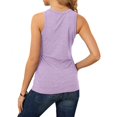 thumbnail image 4 of SNKSDGM Female High Neck Tank Tops for Women Athletic Tank Top for Women Loose fit Xxl Womens Workout Sexy Cool O Neck Sleeveless Solid Breathable Tank Tops Shirt L, 4 of 7