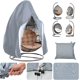 thumbnail image 1 of Funda para silla colgante, fundas para silla columpio de mimbre, cubierta impermeable antipolvo para muebles de jardín (gris), 1 of 5