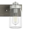 thumbnail image 4 of Hunter - Devon Park 2-light Brushed Nickel, Small Vanity Light, Dimmable, Rustic Style, for Bedrooms, Dining, Living Rooms - 48019, 4 of 8