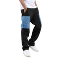 thumbnail image 1 of Pantalones cargo para hombre - Corte recto - Dobladillo ajustable - Cintura elástica - Ropa de trabajo - Poliéster, 1 of 7