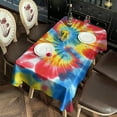 thumbnail image 2 of Colorful Tie Dye Pattern Rectangle Tablecloth 60"x120",Waterproof Polyester Rectangle Table Cloth, Wipeable Spillproof Polyester Tablecloth for Dining, Camping, Indoor and Outdoor, 2 of 6