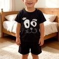 thumbnail image 2 of Edvintorg Summer Clothes for Boys Cute Printed Crewneck Short Sleeve Casual Loose Fit Cotton Shirt and Short Size 0-8, 2 of 6