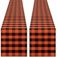 thumbnail image 1 of Chemin de Table d'Halloween à Carreaux Buffalo 2 Pcs 13x108 Pouces Chemin de Table de Ferme pour Fêtes d'Automne d'Halloween ration de Table de Dîner, 1 of 6