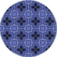 thumbnail image 1 of Ahgly Company Indoor Round Patterned Light Slate Blue Area Rugs, 7' Round, 1 of 6