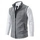 thumbnail image 5 of Chaleco de punto para hombre, chaleco sin mangas con cuello alto, chaleco con cremallera engrosada, 5 of 6