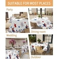 thumbnail image 6 of 4th of July Tablecloth Waterproof for Round/Rectangle/Oval/Square Tablecloth 54x54 in - Table Cloth Cover for Fall Baby Shower Christmas Wedding Party,Freedom Stars Blue Red Memorial Patriotic Flag, 6 of 6