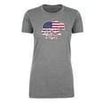 thumbnail image 2 of Bearica American Flag Women's 4th of July T-shirts, Patriotic Shirts for Ladies - Heather Grey MH200WPATRIOT S2 XS, 2 of 3