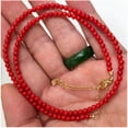 thumbnail image 1 of Collier Perle Rouge Corail Amour Tendance Femme Personnalité Voyage Fête Mode Collier Clavicule Accessoires Collier perlas, 1 of 5